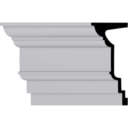 Ekena Millwork 19"H x 8 3/8"P x 20 1/2"F x 94 1/2"L Traditional Massive Smooth Crown Moulding MLD19X08X20TR
